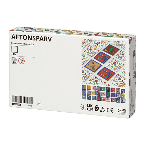 AFTONSPARV, card game, 27 pairs