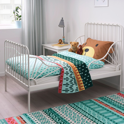 MINNEN, ext bed frame with slatted bed base