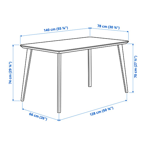 LISABO/LISABO table and 4 chairs