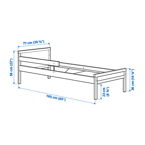 SNIGLAR bed frame with slatted bed base