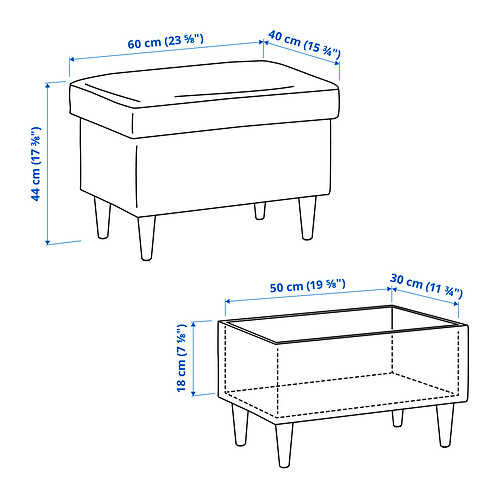 STRANDMON skemill með hirslu