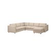 With chaise longue/hallarp beige (-24.000,-)