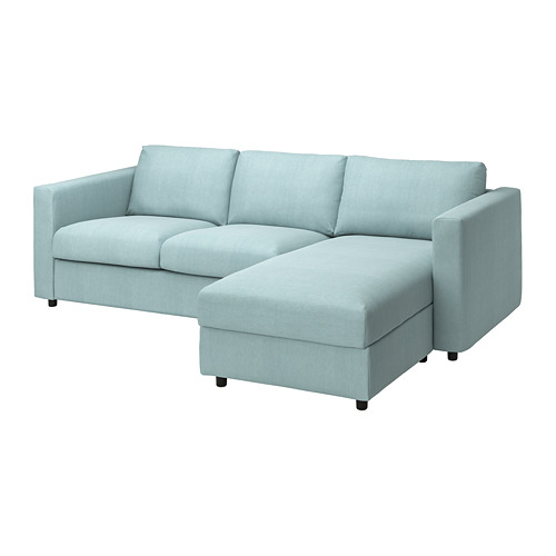 VIMLE, cover 3-seat sofa w chaise longue