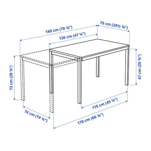 VANGSTA extendable table