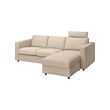 With headrest/hallarp beige (-14.000,-)