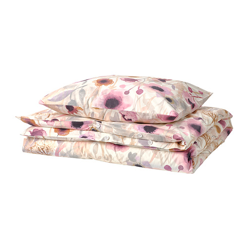 LÖNNHÖSTMAL duvet cover and pillowcase