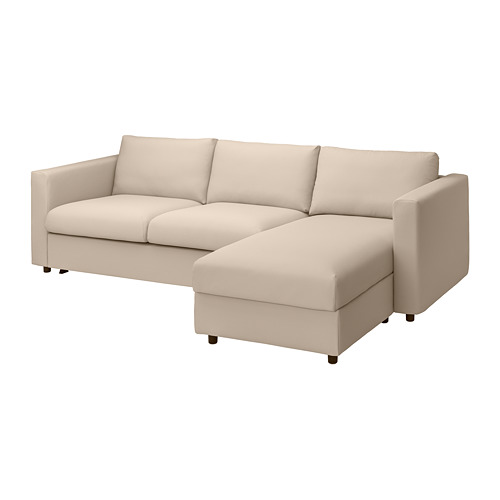 VIMLE, cover 3-seat sofa-bed w chaise lng