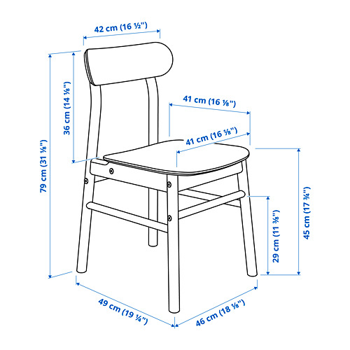 STENSELE/RÖNNINGE table and 2 chairs