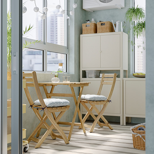 ASKHOLMEN, table+2 folding chairs, outdoor