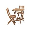 ASKHOLMEN table and 2 folding chairs, outdoor