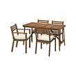 ASKHOLMEN table+4 chairs w armrests, outdoor