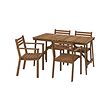 ASKHOLMEN table+4 chairs w armrests, outdoor