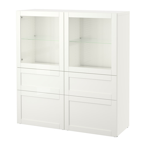 BESTÅ storage combination w glass doors