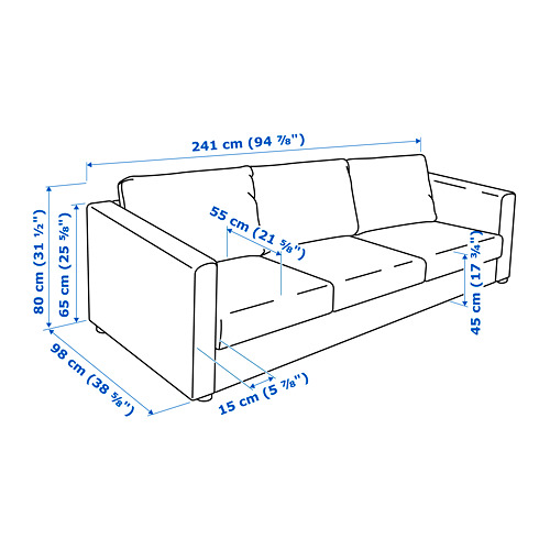 VIMLE 3-seat sofa