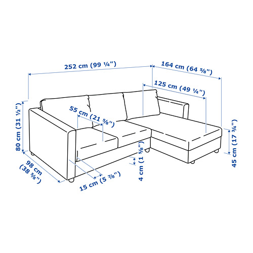 VIMLE 3-seat sofa