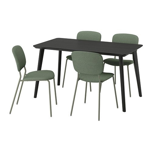 LISABO/VIHALS, borð og fjórir stólar