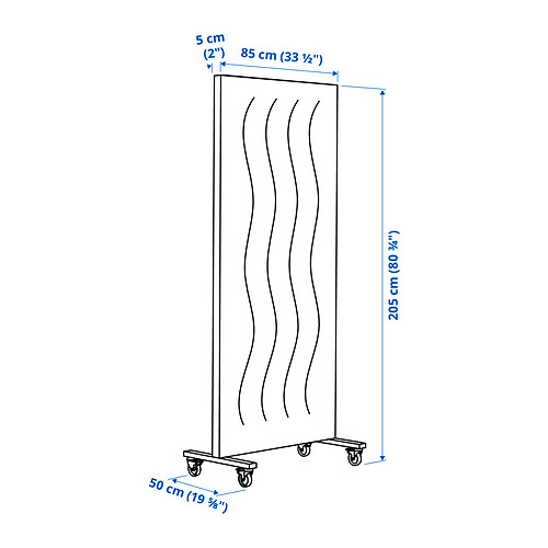 MITTZON frame w cstrs/acoustic screen
