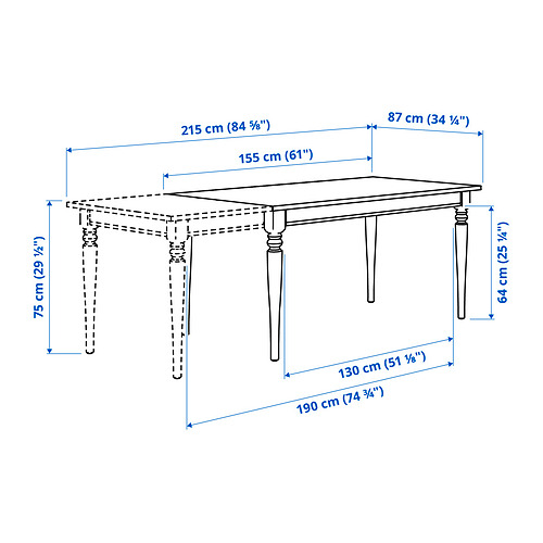 ROSENTORP/ROSENTORP table and 4 chairs