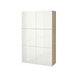 White stained oak effect/selsviken high-gloss/white (+16.200,-)