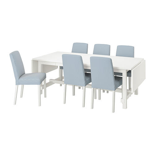 NORDVIKEN/BERGMUND, table and 6 chairs