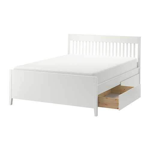 IDANÄS, bed frame with storage