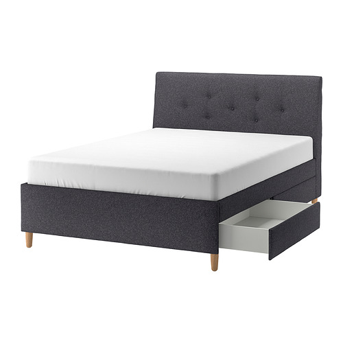 IDANÄS, upholstered storage bed