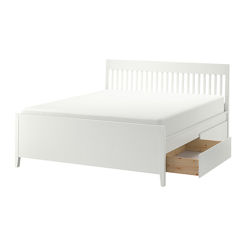 IDANÄS, bed frame with storage