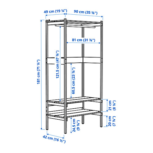 KRONÖREN open wardrobe
