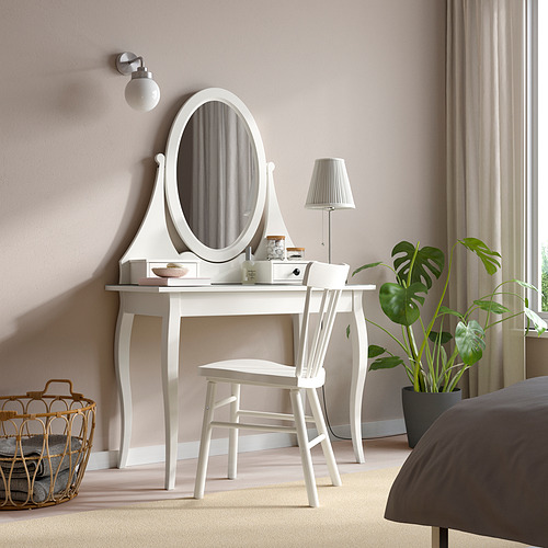 HEMNES, dressing table with mirror