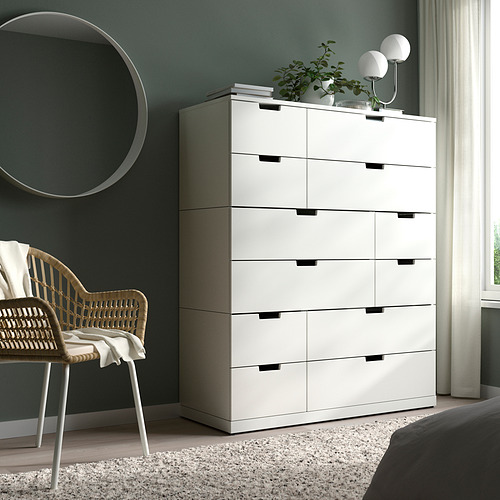 NORDLI, chest of 12 drawers