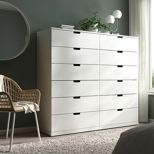 NORDLI, chest of 12 drawers