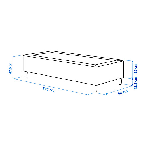RÅHOLMAR pocket spring mattress bse, 5 zones