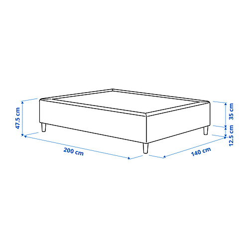 RÅHOLMAR pocket spring mattress bse, 5 zones