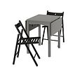 HAUGA/FRÖSVI table and 2 folding chairs