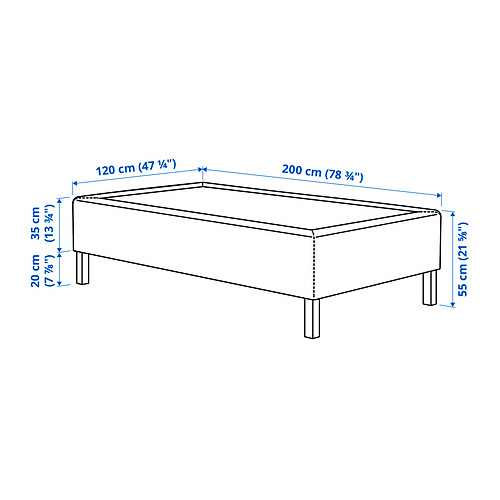 RÅHOLMAR pocket spring mattress bse, 5 zones