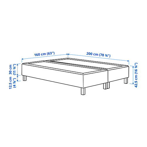 RENFJÄLLET pocket spring mattress base