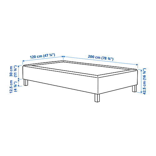 RENFJÄLLET pocket spring mattress base