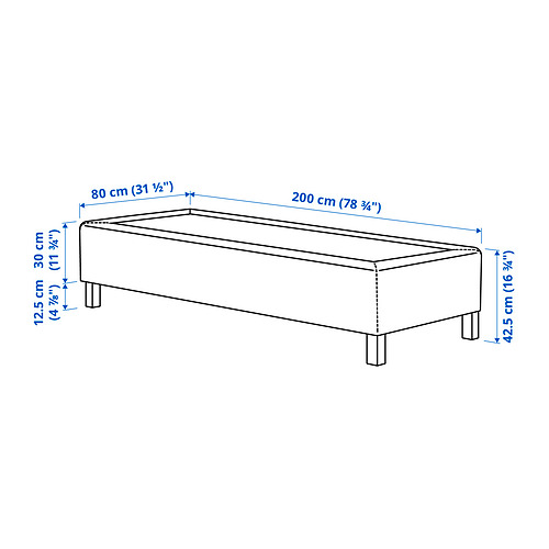 RENFJÄLLET pocket spring mattress base