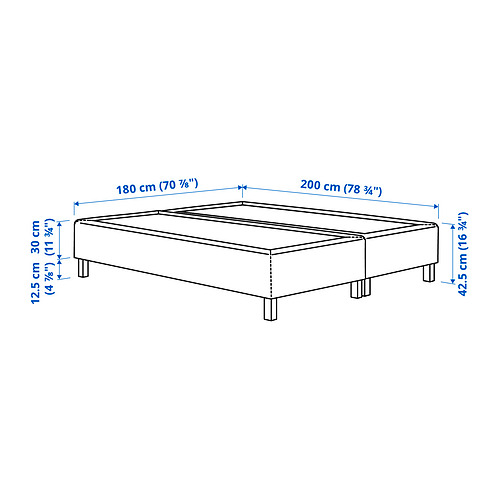 RENFJÄLLET pocket spring mattress base