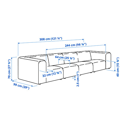 STOCKHOLM 2025 4-seat sofa