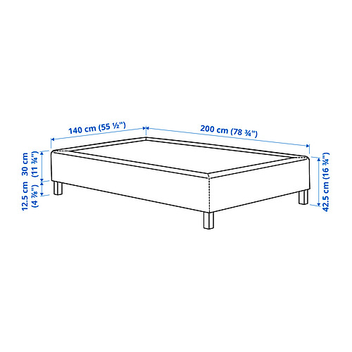 RENFJÄLLET pocket spring mattress base