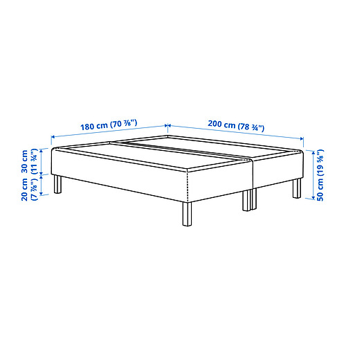 RENFJÄLLET pocket spring mattress base