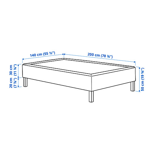 RENFJÄLLET pocket spring mattress base