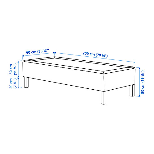 RENFJÄLLET pocket spring mattress base