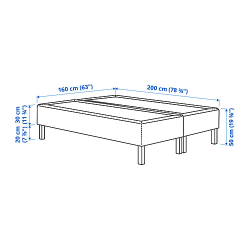 RENFJÄLLET pocket spring mattress base