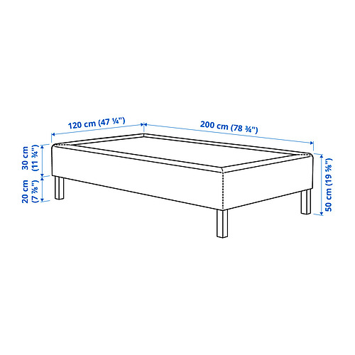 RENFJÄLLET pocket spring mattress base