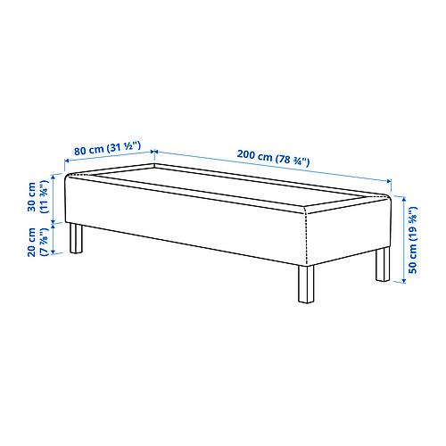 RENFJÄLLET pocket spring mattress base
