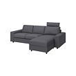 With headrest with wide armrests/gunnared medium grey (+4.000,-)