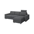 With wide armrests with headrest/hallarp grey (-8.000,-)