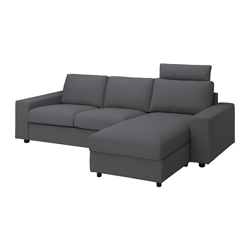 VIMLE, 3-seat sofa with chaise longue